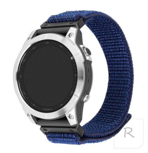 Fixed | Sporty Strap for Garmin QuickFit 22mm | 160-210 mm | Dark blue | Nylon