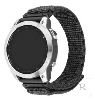 Fixed | Sporty Strap for Garmin QuickFit 26mm | 160-210 | Dark gray | Nylon