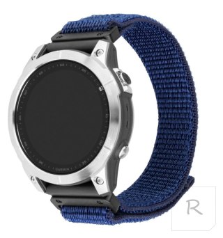 Fixed | Sporty Strap for Garmin QuickFit 26mm | 160-210 mm | Dark blue | Nylon