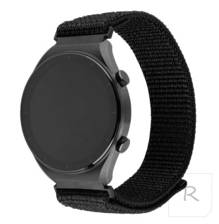 Fixed | Sporty Strap with Quick Release 22mm for Smartwatch | 160-210 mm | Black | Nylon