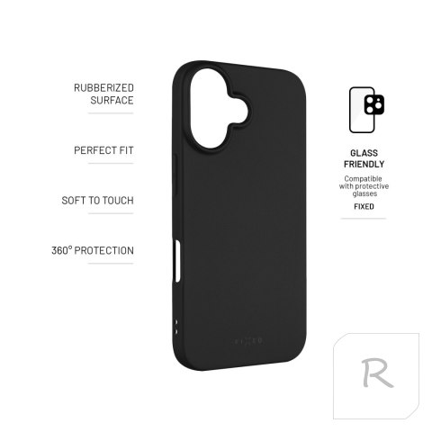 Fixed | Story | Back Cover | Apple | iPhone 16 Plus | Rubber | Black