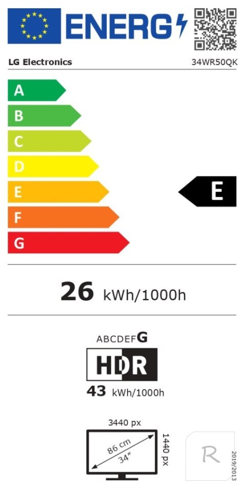 LG 34WR50QK-B | 34 " | VA | QHD | 21:9 | 100 Hz | 5 ms | 3440 x 1440 pixels | 240 cd/m² | HDMI ports quantity 2