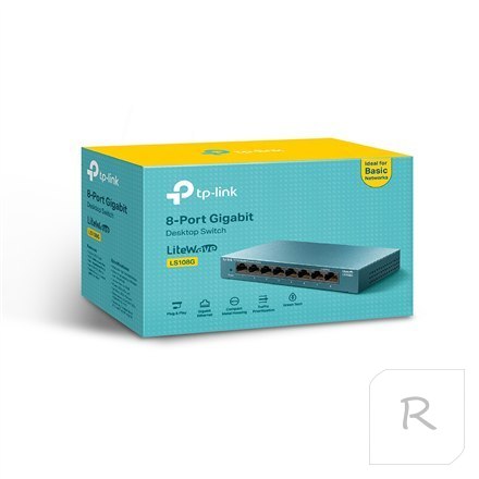 TP-LINK | 8-portowy przełącznik sieciowy 10/100/1000Mb/s do komputerów stacjonarnych | LS108G | Niezarządzany | Do komputerów st