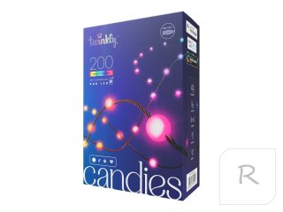 Twinkly Candies 100 Pearl-shaped RGB LEDs, Clear Wire, USB-C|Twinkly