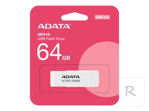 Pamięć USB ADATA UC310 64 GB 3.2 Gen1 Biały