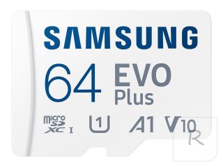 Samsung | Karta microSD | EVO Plus | 64 GB | Karta pamięci microSDXC | Pamięć flash klasy U1, V10, A1