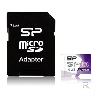 Silicon Power | Superior Pro | 128 GB | micro SDXC | Pamięć flash klasy 10 | z adapterem