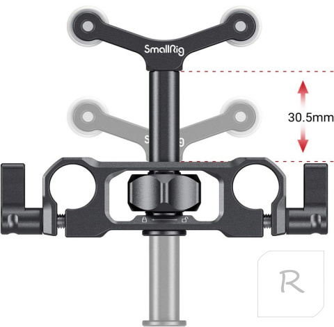 SMALLRIG 2727 UNIWERSALNA PODPORA OBIEKTYWU LWS MOCOWANIA DO PRĘTÓW 15mm