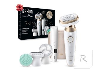 Braun Epilator | SES9-481 Silk épil 9 Flex 3D | Operating time (max) 50 min | Number of power levels 2 | Wet & Dry | White/Gold