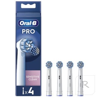 Oral-B | Wymienne główki szczoteczki do zębów | EB60X-4 Sensitive Clean Pro | Główki | Dla dorosłych | Liczba główek szczoteczki