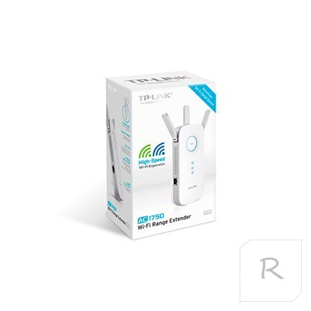 TP-LINK | RE450 | Extender | 802.11ac | 2.4GHz/5GHz | 450+1300 Mbit/s | 10/100/1000 Mbit/s | Porty Ethernet LAN (RJ-45) 1 | MU-M