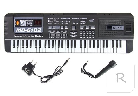 Keyboard MQ-6102 61 Klawiszy Mikrofon Do Nauki