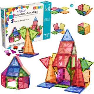 WOOPIE Magnetyczne Klocki Konstrukcyjne Montessori 3D