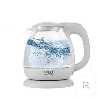 Adler | Kettle | AD 1283G | Standard | 1100 W | 1 L | Plastic/Glass | 360° rotational base | Grey