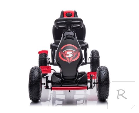 DUŻY GOKART NA PEDAŁY SUPER POWER 5, POMPOWANE KOŁA/G18