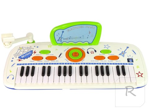 Elektryczne Pianino Keyboard Dla Dzieci Niebieski Nuty USB MP3