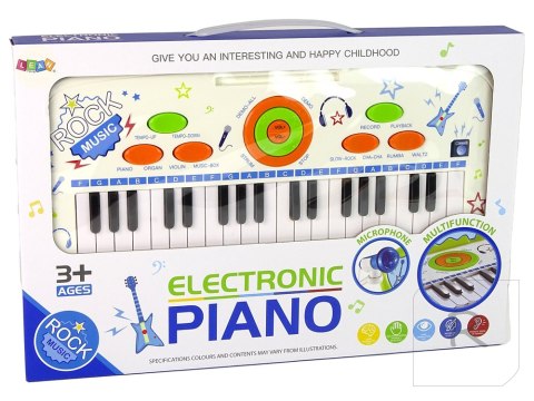 Elektryczne Pianino Keyboard Dla Dzieci Niebieski Nuty USB MP3