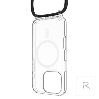 Fixed | MagPure Neck | Back Cover with Lanyard | Apple | iPhone 16 Pro | TPU | Clear, Black