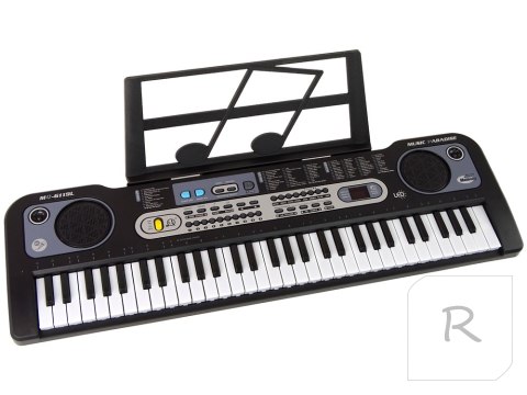 Keyboard z Mikrofonem Instrument Muzyczny Czarny