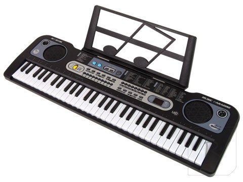 Keyboard z Mikrofonem Instrument Muzyczny Czarny