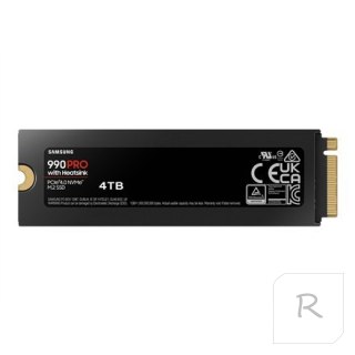 Samsung | 990 PRO z radiatorem | 4000 GB | Format SSD M.2 2280 | Interfejs SSD M.2 NVME | Prędkość odczytu 7450 MB/s | Prędkość