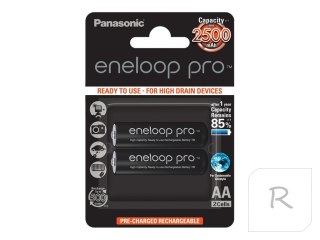 Akumulatory Panasonic ENELOOP Pro BK-3HCDE/2BE, 2500 mAh, 500 (2xAA) | Panasonic