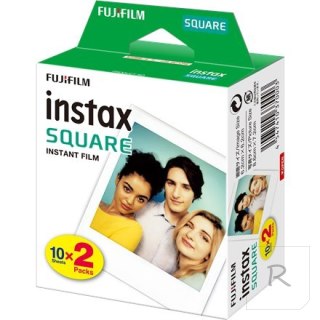 Fujifilm | Instax Square Glossy Instant Film (2x10pl) | 86 x 72 mm | Wymiary obrazu: 62 × 62 mm | Ilość 20