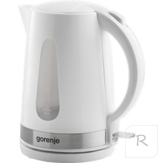 Gorenje | Kettle | K17WE | Electric | 2200 W | 1.7 L | Plastic + metal | 360° rotational base | White