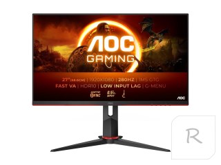 AOC 27G2ZN3/BK | 27 " | VA | FHD | 16:9 | 280 Hz | 1 ms | 1920 x 1080 pixels | 300 cd/m² | HDMI ports quantity 2