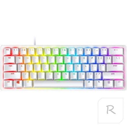 Razer | Huntsman Mini 60% | Klawiatura dla graczy | Optyczna | Podświetlenie LED RGB | US | Mercury | Przewodowa