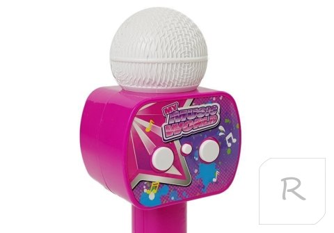 Mikrofon Dziecięcy Bezprzewodowy Karaoke Głośnik Bluetooth Różowy