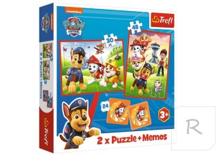 Puzzle + Memos 2w1 Psi Patrol Psia Ekipa W Akcji Trefl 93337