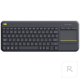 Logitech | K400 Plus | Klawiatura z gładzikiem | Bezprzewodowa | NL | Czarna | Port USB | 380 g