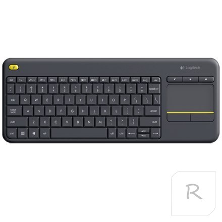 Logitech | K400 Plus | Klawiatura z gładzikiem | Bezprzewodowa | NL | Czarna | Port USB | 380 g