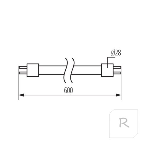 ŚWIETLÓWKA LINIOWA TUBA SZKLANA T8 LED 9-NW 6500K 60CM