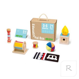 TOOKY TOY Box Pudełko XXL Montessori Edukacyjne 6w1 Sensoryczne 0-6 Mies