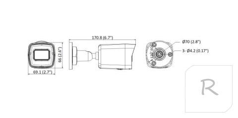 Hikvision | Kamera IP | DS-2CD1043G2-I | Bullet | 4 MP | 2.8mm/4mm | IP67 | H.265+ | Micro SD, maks. 256 GB