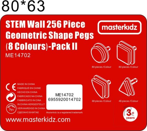 MASTERKIDZ Geometryczne Elementy Tablic 256 szt