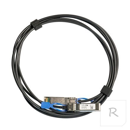 MikroTik | 25GBase Direct Attach Cable | XS+DA0001 | SFP/SFP+/SFP28 | Maksymalna odległość transferu 1 m | Obsługa SFP 1G/SFP+ 1