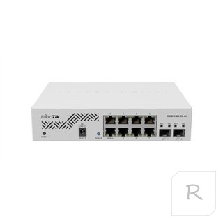 MikroTik | Cloud Router Switch | CSS610-8G-2S+IN | Zarządzanie przez sieć | Możliwość montażu w szafie | Ilość portów 10/100 Mbp