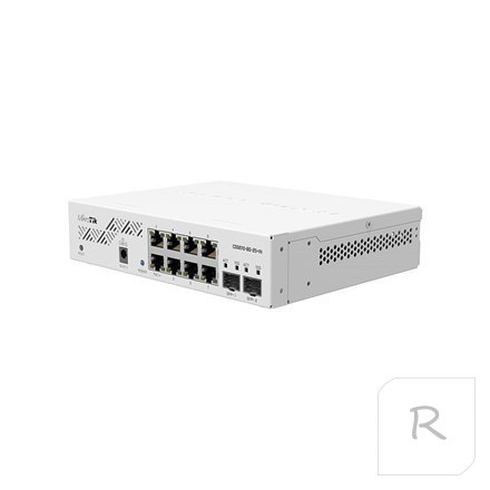 MikroTik | Cloud Router Switch | CSS610-8G-2S+IN | Zarządzanie przez sieć | Możliwość montażu w szafie | Ilość portów 10/100 Mbp