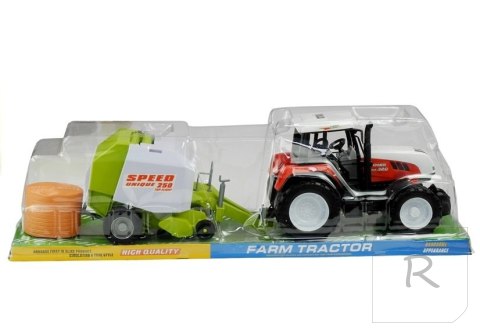 Duży Traktor z Maszyną 3 Modele Ruchome Elementy 65 cm