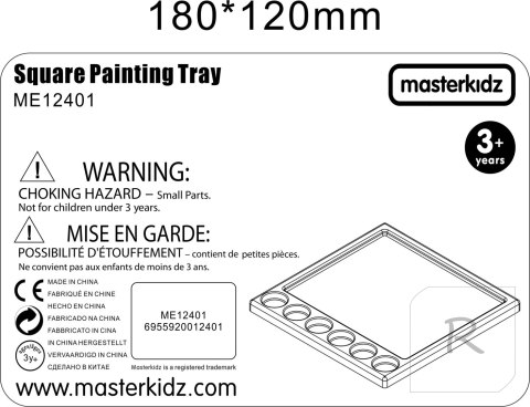 MASTERKIDZ Kwadratowa Taca do Malowania Montessori