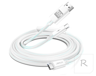 JSAUX Kabel USB C na HDMI 2M 4K UHD z portem ładowania PD 100 W 2w1 CV0057