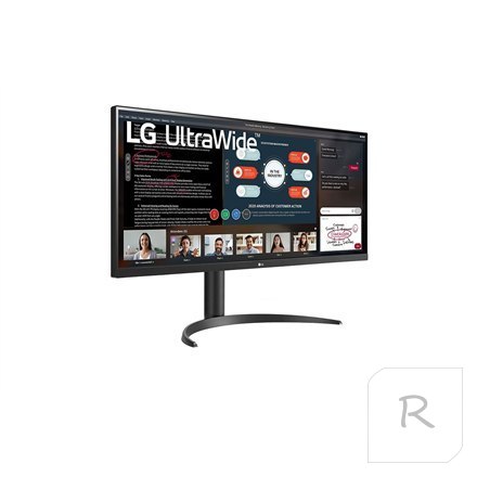 LG 34WP550-B 34" Monitor | IPS | UltraWide | Full HD | 21:9 | 5ms | 200 cd/m² | Czarny | Wyjście na słuchawki | 2x HDMI | 75Hz