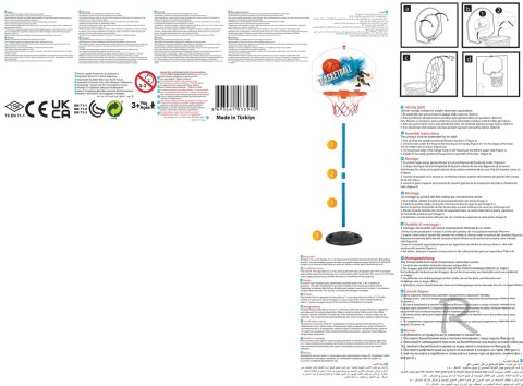 WOOPIE Zestaw Koszykówka Klasyczna 117 cm + Piłka