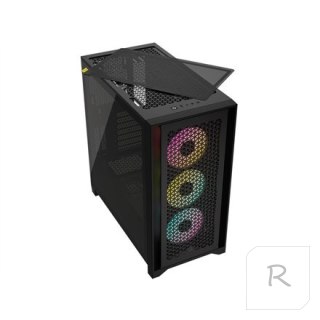 Corsair | Obudowa PC ze szkła hartowanego | iCUE 4000D RGB AIRFLOW | Okno boczne | Czarny | Mid-Tower | Zasilacz w zestawie Nie