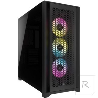 Corsair | Obudowa PC ze szkła hartowanego | iCUE 5000D RGB AIRFLOW | Okno boczne | Czarny | Mid-Tower | Zasilacz w zestawie Nie