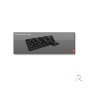 Lenovo | 160 Combo | Klawiatura | Przewodowa | Mysz w zestawie | US | Czarny | USB-A 2.0