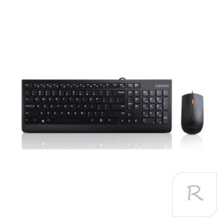 Lenovo | Black | USB Combo Keyboard & Mouse | 300 | Keyboard and Mouse Combo | English | 1.8 m | Black | Wired Via USB